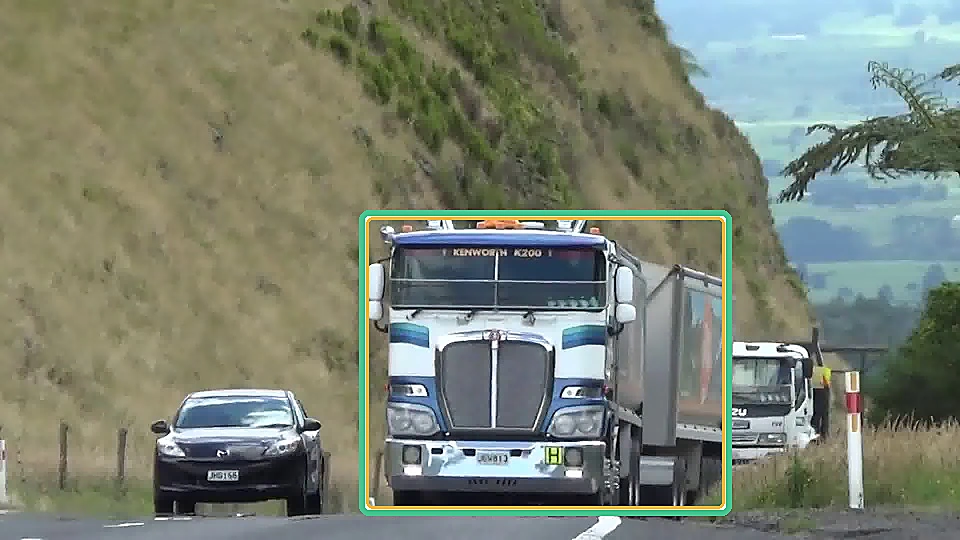 Visual tracking example with target boxes from the paper
